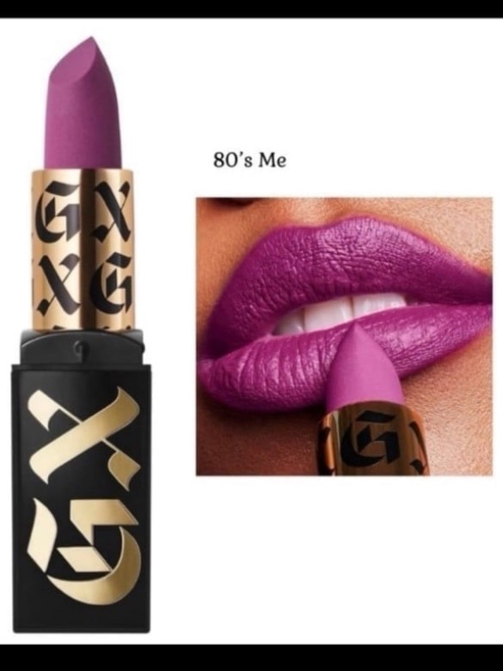 GXVE by Gwen Stefani Glam Matte Lipstick in 80's Me - (Bold Purple Matte)